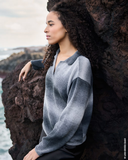 Strickset Pullover Mit Polo Kragen Aus Gomitolo Tono Von Lana Grossa