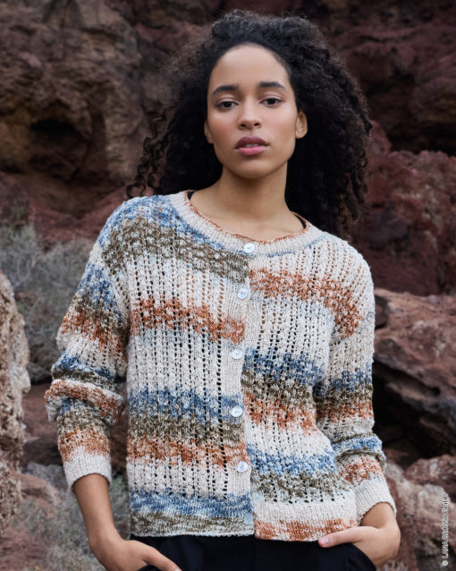Strickset Lochmuster-Jacke Aus Gomitolo Hippie Von Lana Grossa