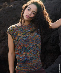 Strickset Pullunder Mit Lochmuster aus Cotonella Multi von Lana Grossa