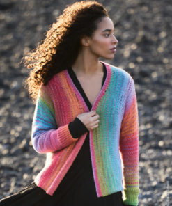 Strickset Jacke Mit Punktmuster aus Cotonella Multi und Cotonella von Lana Grossa