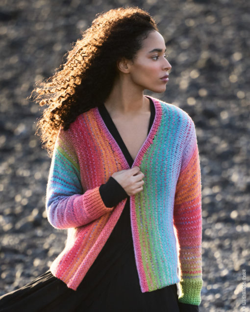 Strickset Jacke Mit Punktmuster Aus Cotonella Multi Und Cotonella Von Lana Grossa