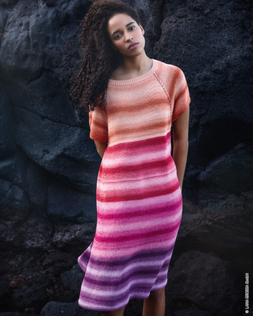 Strickset Raglan-Kleid Aus Gomitolo Tono Von Lana Grossa