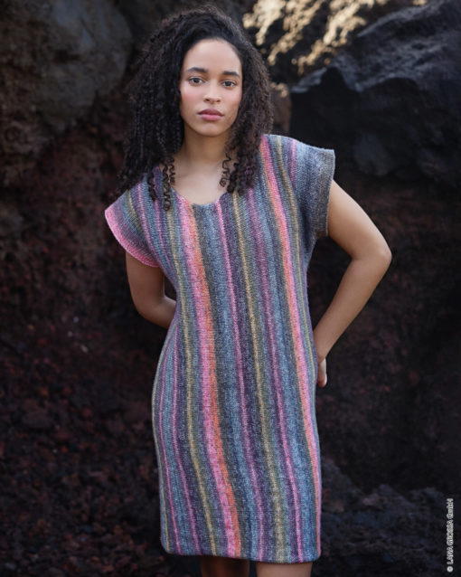 Strickset Kleid Quer Gestrickt Aus Gomitolo Mambo Von Lana Grossa