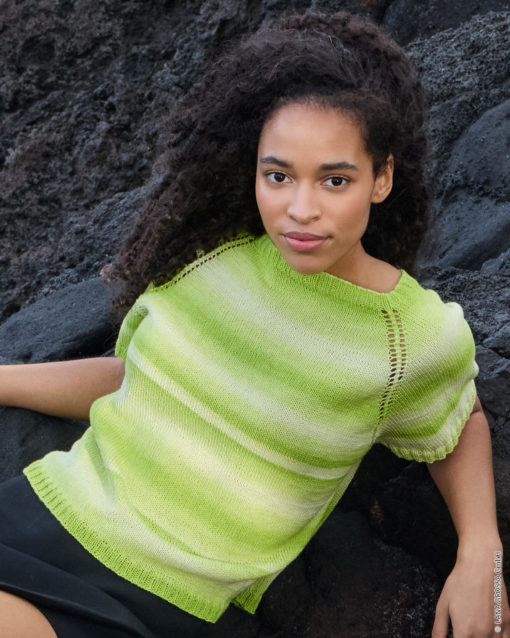 Strickset Top Down Shirt Aus Gomitolo Tono Von Lana Grossa