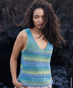 Strickset Top Mit Pikotrand aus Gomitolo Mambo von Lana Grossa