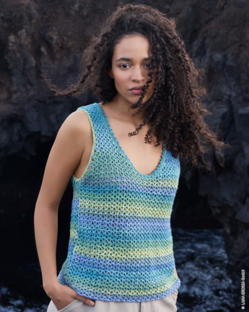 Strickset Top Mit Pikotrand Aus Gomitolo Mambo Von Lana Grossa