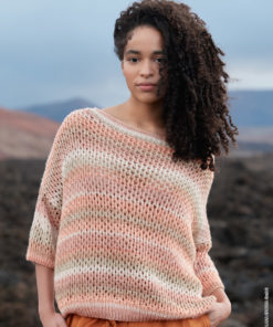 Strickset Pullover Mit Lochmuster aus Gomitolo Mambo von Lana Grossa