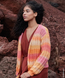 Strickset Jacke Im Patentmuster aus Gomitolo Mambo von Lana Grossa