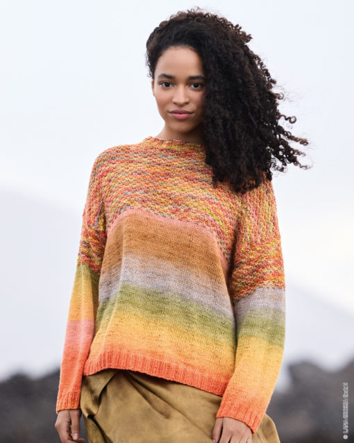 Strickset Pullover Mit Mustermix Aus Cotonella Multi Und Cotonella Von Lana Grossa