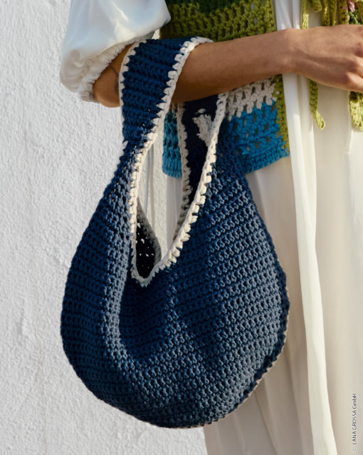 Strickset Tasche In Festen Maschen Aus Natural Cotton Gots Von Lana Grossa