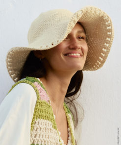 Strickset Hut In Festen Maschen Mit Krempe aus Natural Cotton Gots von Lana Grossa