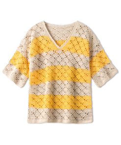 Strickset V-Pullover Im Stäbchen-Rautenlochmuster Aus Landlust Baumwolle Von Lana Grossa 3 Fs2025 Haekeln 08 Lana Grossa 9231319 M15 Mf2