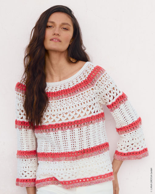 Strickset Pullover Im Mustermix Aus Summer Cashmere Und Maglia Von Lana Grossa