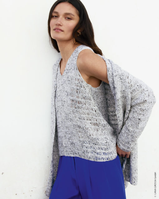 Strickset Cardigan In Festen Maschen Und Dreifachen Stäbchen Aus Maglia Von Lana Grossa
