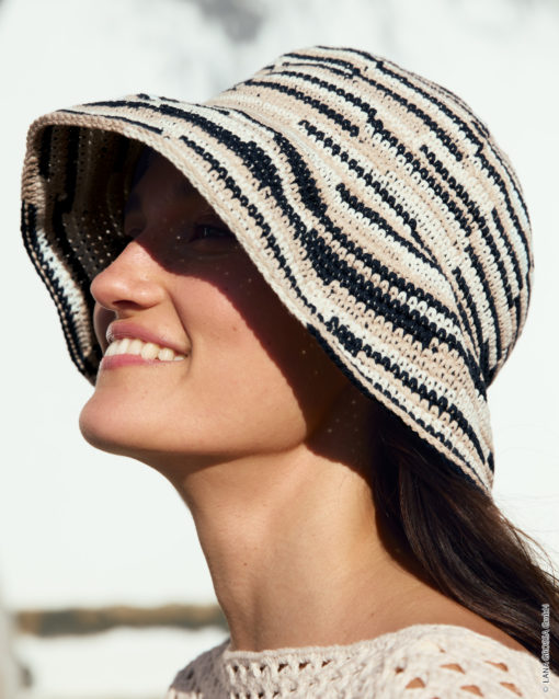 Strickset Hut In Festen Maschen Mit Krempe Aus Elastico Von Lana Grossa