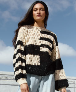 Strickset Pulli Im Stäbchen-lochmuster aus Setapura von Lana Grossa