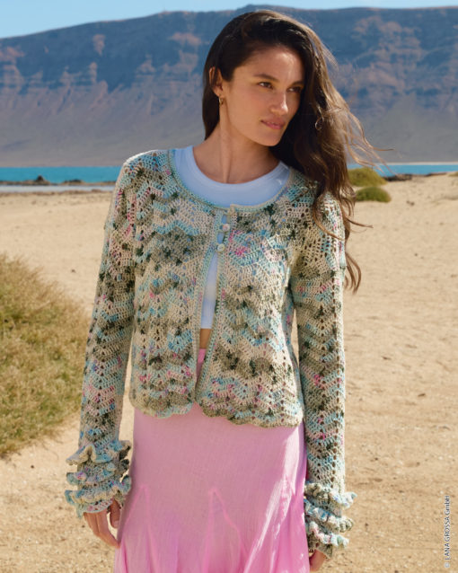 Strickset Jacke Im Zackenmuster Mit Rüschen Aus Torto Von Lana Grossa