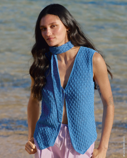 Strickset Weste Im Reliefmuster Aus Setapura Von Lana Grossa