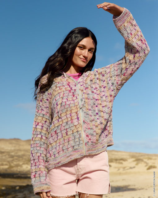 Strickset Hoodie Im Stäbchenmuster Aus Torto Von Lana Grossa