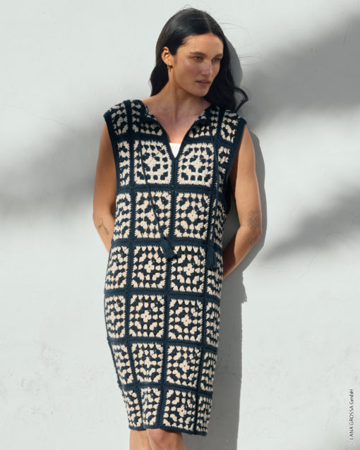 Strickset Kleid In Quadratischen Motiven Aus Elastico Von Lana Grossa