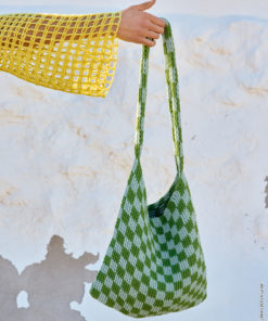 Strickset Shopper Im Karomuster In Reliefstäbchen aus Promessa von Lana Grossa