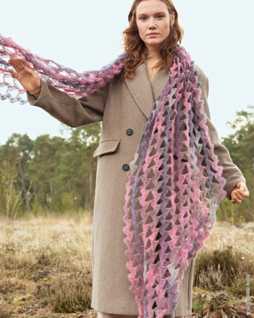 Strickset Häkelstola Aus Silkhair Print Von Lana Grossa
