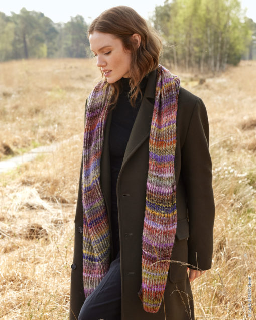 Strickset Schal Aus Colorissimo, Ecopuno Und Brillino Von Lana Grossa