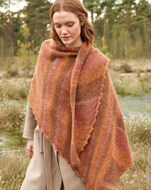 Asymmetrisches Dreieckstuch - Ecopuno &Amp; Silkhair Print