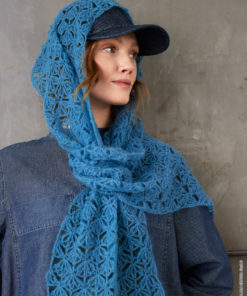 Strickset Häkelschal aus Silkhair von Lana Grossa