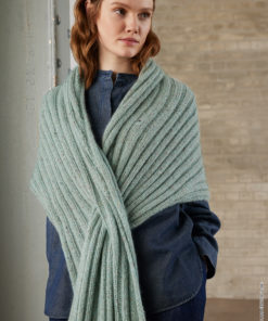 Strickset Rippenmuster-tuch aus Ecopuno, Brillino und Natural Superkid Tweed von Lana Grossa