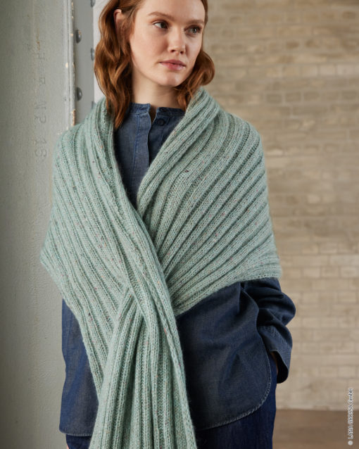 Strickset Rippenmuster-Tuch Aus Ecopuno, Brillino Und Natural Superkid Tweed Von Lana Grossa