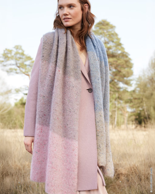 Schal Mit Hebemaschenmuster - Natural Superkid Tweed