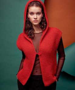 Strickset Weste mit Kapuze aus Carpe Diem von Lang Yarns