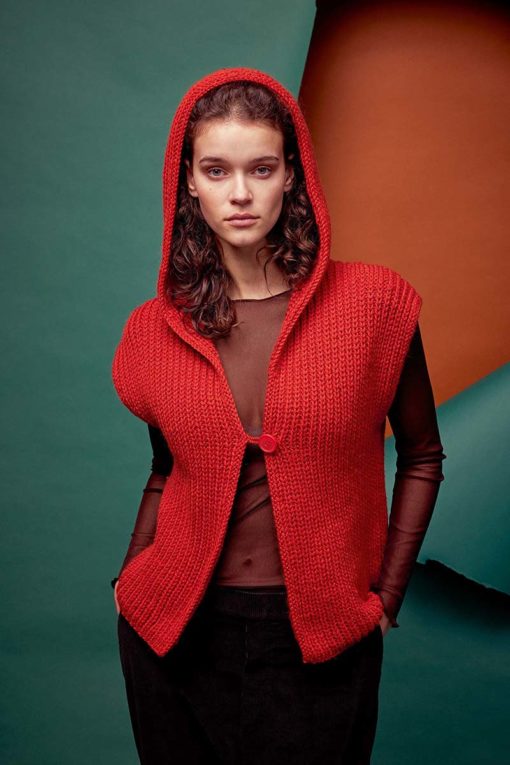 Strickset Weste Mit Kapuze Aus Carpe Diem Von Lang Yarns