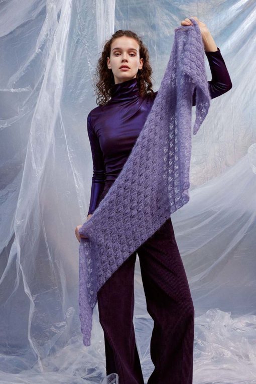 Strickset Dreiecktuch Aus Mohair Luxe Von Lang Yarns