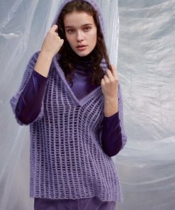 Strickset Kapuzenpullover aus Mohair Luxe und Paillettes von Lang Yarns