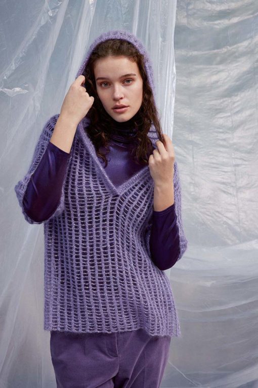 Strickset Kapuzenpullover Aus Mohair Luxe Und Paillettes Von Lang Yarns