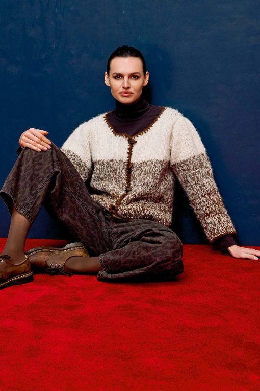 Strickset Kurze Jacke Top Down Aus Baby Lama Von Lang Yarns