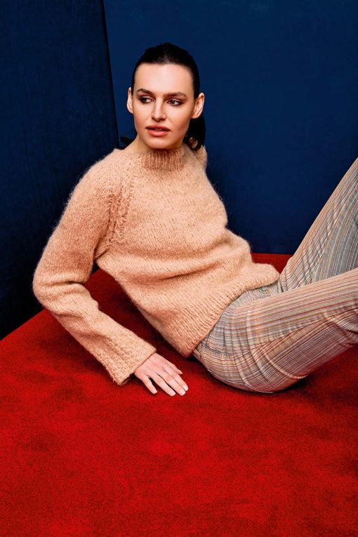 Strickset Pullover Top Down Aus Baby Lama Von Lang Yarns