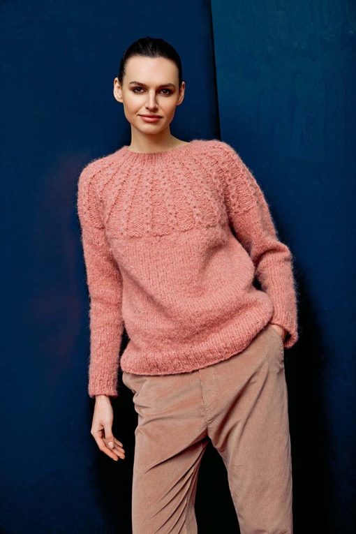 Strickset Pullover Top Down Aus Baby Lama Von Lang Yarns