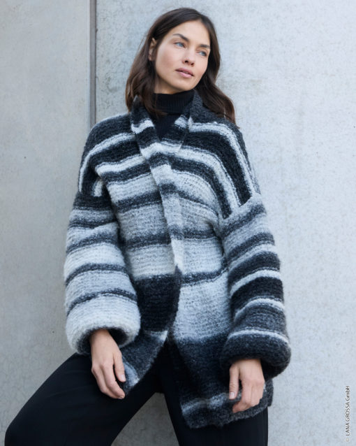 Strickset Lange Jacke Aus Gigante Von Lana Grossa