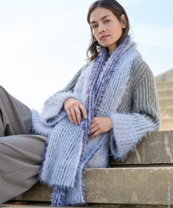 Strickset Brioche-schal aus Basta und Cool Merino von Lana Grossa