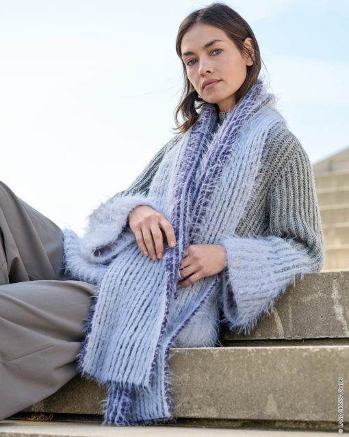 Strickset Brioche-Schal Aus Basta Und Cool Merino Von Lana Grossa