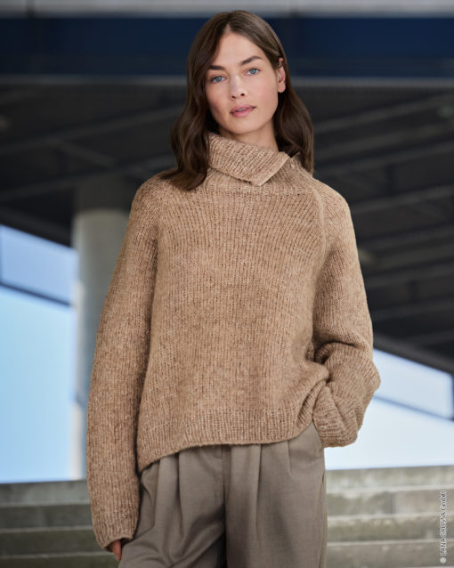 Strickset Pullover Mit Reißverschluss Aus Alpaca Air Ii Von Lana Grossa