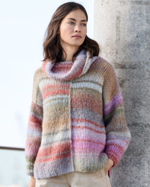 Strickset Pullover Glatt Rechts Aus Gigante Multi Von Lana Grossa