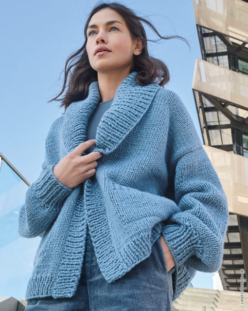 Strickset Jacke Mit Schalkragen Aus Winter Softness Von Lana Grossa