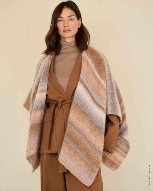 Strickset Poncho Aus Gigante Von Lana Grossa