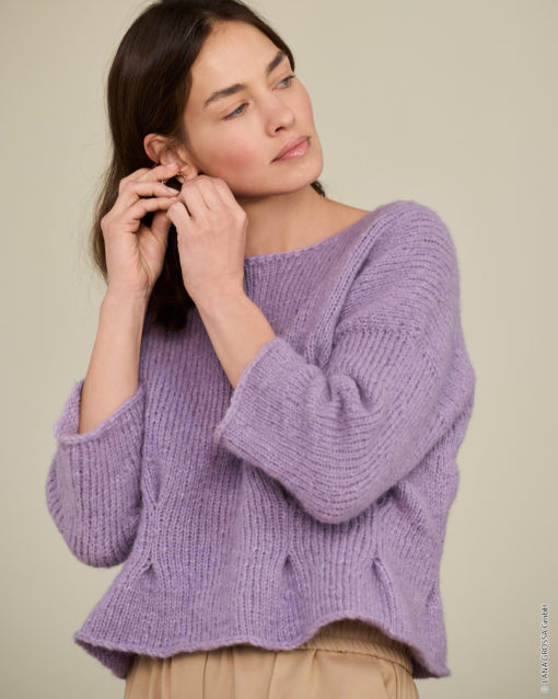 Strickset Top Down Pullover Aus Alpaca Air Ii Von Lana Grossa