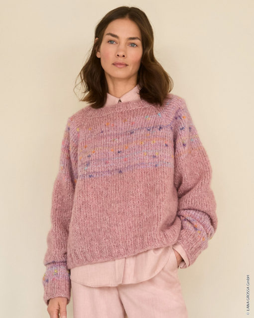 Strickset Pullover Mit Rundpasse Aus Alpaca Air Ii Und Cassata Von Lana Grossa