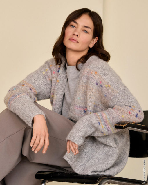 Strickset Jacke Glatt Rechts Aus Alpaca Air Ii Und Cassata Von Lana Grossa